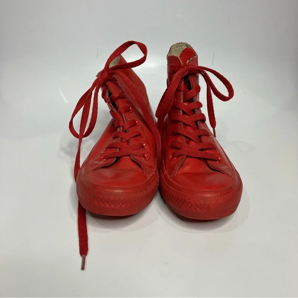 Converse all star HI rubber Red sneakers hightop Unisex sizing‎ women’s 5